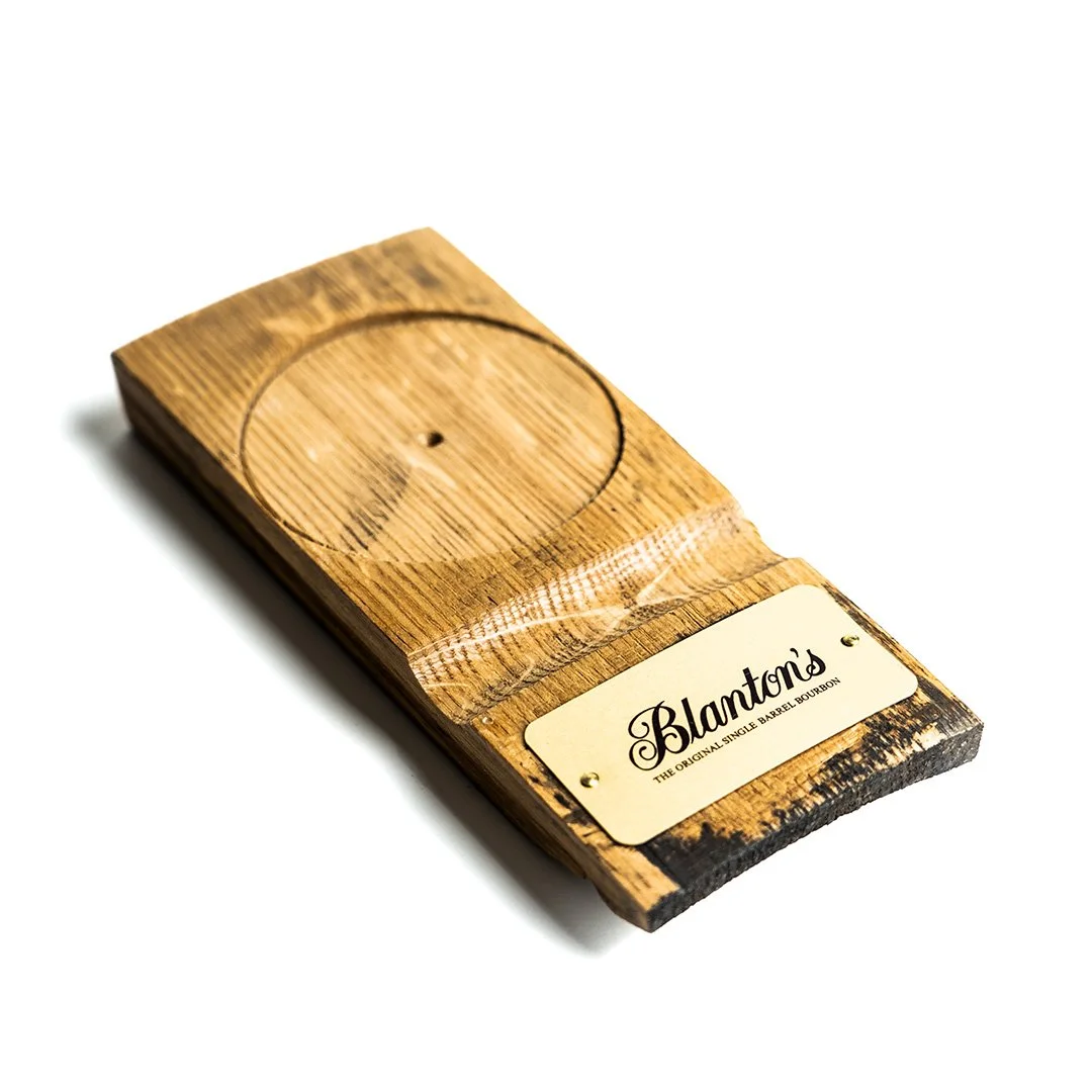 Blanton's Stave Cigar Coaster with Old Fashioned Glass — The